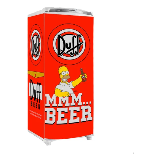 Adesivo Para Geladeira Simpsons Duff Homer Para Envelopament Foto 1