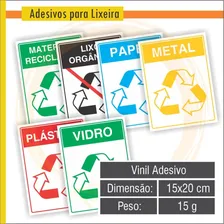 Adesivo Para Lixeira Coleta Seletiva 15 X 20 Cm Cor Papel Foto mini  2