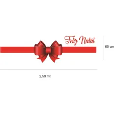 Adesivo Para Vitrine Laço De Natal Adesivo Natalino De Lojas Cor Vermelho Foto mini 2