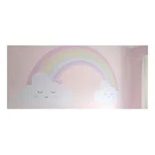 Adesivo Parede Arco Íris Nuvem Baby Cor Colorido Foto mini  3