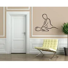 Adesivo Parede Beleza Massagem Mulher Estética Spa 100x65cm Foto mini 2