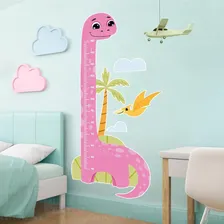 Adesivo Parede Crescimento Infantil Menina Dinossauro Rosa Foto mini 1