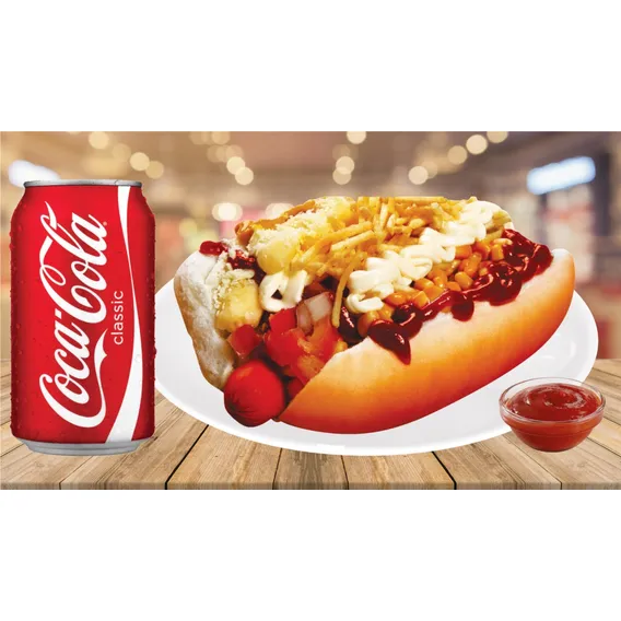 Adesivo Parede Decoração Hot Dog Cachorro Quente Lanchonete Cor Colorido Foto 1