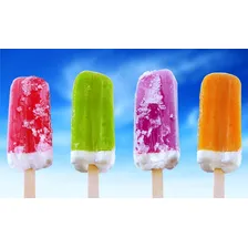 Adesivo Parede Decoração Sorveteria Picolé Sorvete Palito Hd Cor Colorido Foto  mini 1