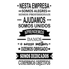 Adesivo Parede Decorativo Frase Motivacional Nesta Empresa Cor Preto Foto mini 2