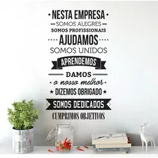 Adesivo Parede Decorativo Frase Motivacional Nesta Empresa Cor Preto Foto mini 1