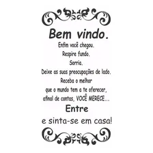 Adesivo Parede Frase Bem Vindo Porta Decoração Foto mini 1