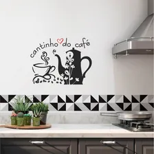 Adesivo Parede Frase Cantinho Do Café Cozinha Decorativo Cor Preto Fosco Foto mini 2