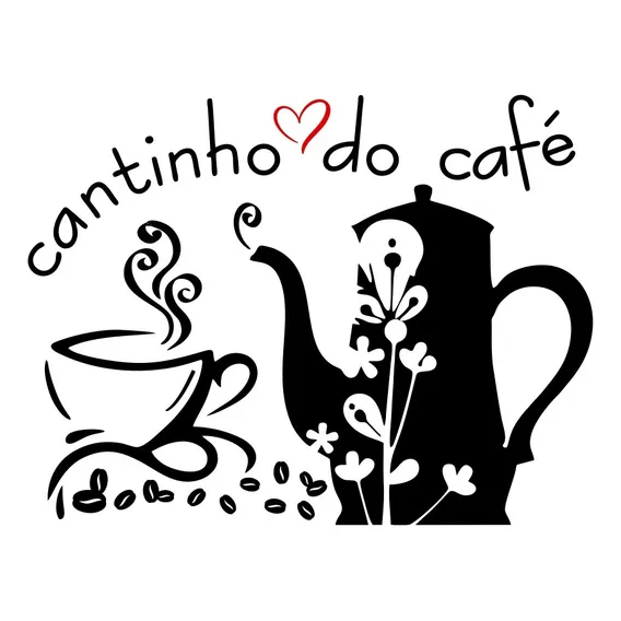 Adesivo Parede Frase Cantinho Do Café Cozinha Decorativo Cor Preto Fosco Foto 1
