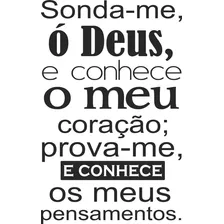 Adesivo Parede Frase Versículos Da Bíblia - Salmos 139:23 Cor Preto Fosco Foto  mini 1