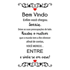 Adesivo Parede Frases Seja Bem Vindo Sorria Salão De Beleza Cor Preto Foto  mini 1