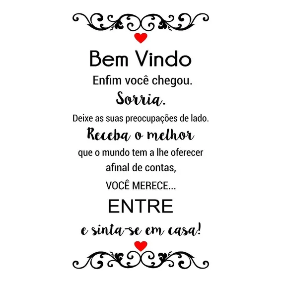 Adesivo Parede Frases Seja Bem Vindo Sorria Salão De Beleza Cor Preto Foto 1