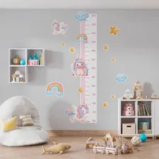 Adesivo Parede Infantil Regua Crescimento Unicornio Contato Cor Rosa Foto mini 1