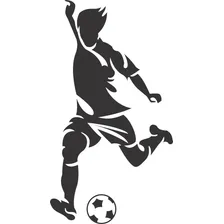 Adesivo Parede Menino Jogador Futebol Grande 110 Cm X Cm 60 Cor Preto Foto mini 2