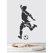Adesivo Parede Menino Jogador Futebol Grande 110 Cm X Cm 60 Cor Preto Foto mini 3