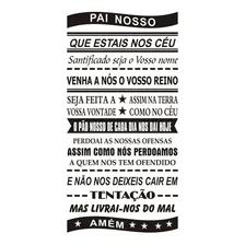 Adesivo Parede Oração Pai Nosso 56x112cm Vinil Preto Foto mini  2