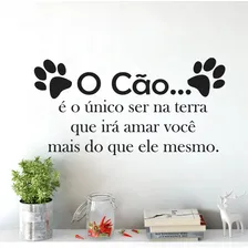 Adesivo Parede Pet Shop Cachorro Frase Patas Amor Amigo Cor Preto Foto  mini 1