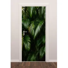 Adesivo Parede Porta Folhagem Natureza Quarto Sala Cor Verde Foto mini 1