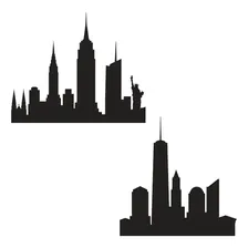 Adesivo Parede Quarto Cidade New York Cor Preto Foto mini 3