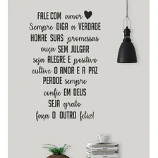 Adesivo Parede Quarto Frase Amor E Gratidão 90x60cm Foto mini 4
