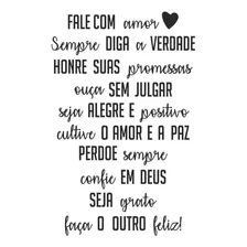 Adesivo Parede Quarto Frase Amor E Gratidão 90x60cm Foto mini  3