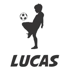 Adesivo Parede Quarto Infantil Futebol Bola + 2 Nome Criança Cor Preto E Branco Foto mini  2