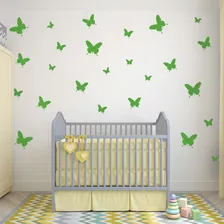 Adesivo Parede Quarto Meninas 25 Borboletas Infantil Verde Foto mini 1