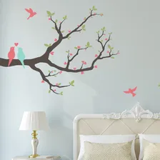 Adesivo Parede Quarto Pássaros Amor Cor Colorido Foto mini  3