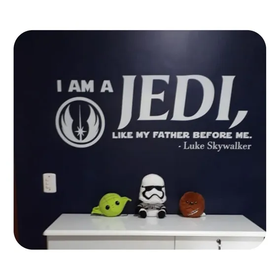 Adesivo Parede Quarto Star Wars Dart Wader Jedi Rouge One Cor Preto Foto 1
