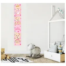 Adesivo Parede Régua Ursa Princesa Com Nome Personalizado Cor Colorido Foto mini 2