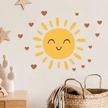 Adesivo Parede Sol Amor Infantil Corações Cor Colorido Foto mini 2