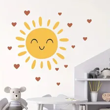 Adesivo Parede Sol Amor Infantil Corações Cor Colorido Foto mini 1