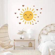Adesivo Parede Sol Amor Infantil Corações Cor Colorido Foto mini 3