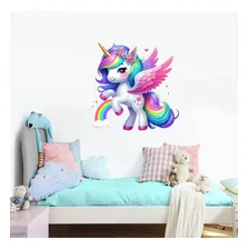 Adesivo Parede Unicornio Arco Iris 65x65cm Cor Colorido Foto mini 4
