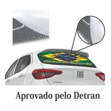 Adesivo Perfurado Brasil Acima De Tudo, Deus ..carro Foto mini 2