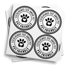 Adesivo Pet Friendly Amigo Pet Cachorro/gato Estabelecimento Cor Preto Foto mini 1