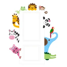 Adesivo Porta Quarto Infantil Animais Safari Parede Zoo 64 Cor Colorido Foto mini 1