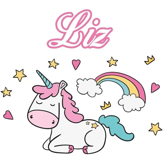 Adesivo Porta Unicornio Com Nome Personalizado Da Criança Cor Colorido Foto 1