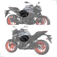 Adesivo Protetor 3d Tanque Bocal Lateral Moto Mt03 Mt-03 Cor Adesivo Protetor Yamaha Mt03 Foto mini 2