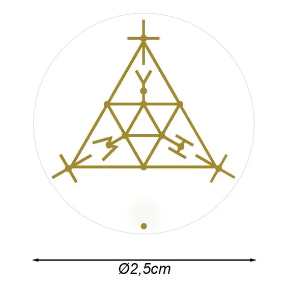 Adesivo Radi么nico S.c.a.p. - Com 06 Adesivos - 2,5cm Cor Dourado Foto 1