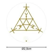 Adesivo Radiônico S.c.a.p. - Com 06 Adesivos - 2,5cm Cor Dourado Foto  mini 1