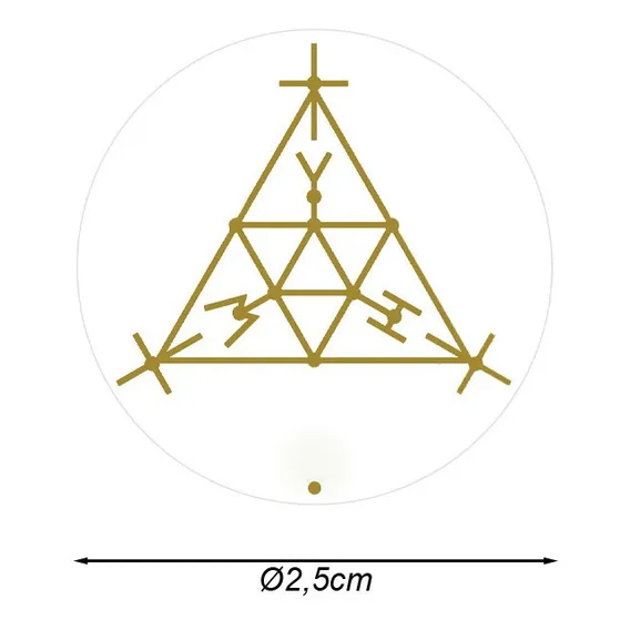 Adesivo Radiônico S.c.a.p. - Com 06 Adesivos - 2,5cm Cor Dourado Foto 1