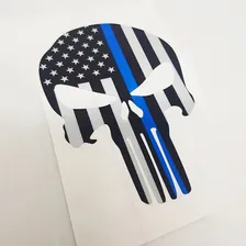 Adesivo Refletivo Caveira O Justiceiro Estados Unidos Blue Foto mini 4