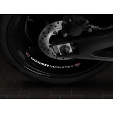 Adesivo Refletivo Interno Centro Roda Moto Ducati Ca-10008 Cor Branco refletivo Foto mini 3