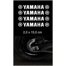 Adesivo Refletivo Interno Centro Roda Moto Yamaha Ca-10081 Cor Branco refletivo Foto mini 1