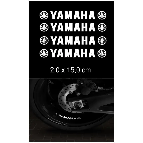 Adesivo Refletivo Interno Centro Roda Moto Yamaha Ca-10081 Cor Branco refletivo Foto 1