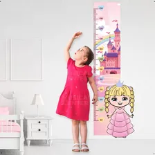Adesivo Regua Crescimento Quarto Infantil Menina Princesa Cor Rosa Foto mini 2
