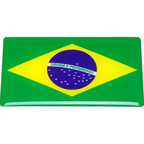 Adesivo Resinado Bandeira Do Brasil 3x7x5 Foto 1