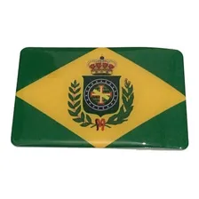 Adesivo Resinado Da Bandeira Do Brasil Império 9x6 Cm Foto  mini 1