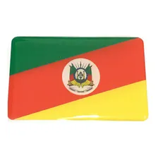 Adesivo Resinado Da Bandeira Do Rio Grande Do Sul 9x6 Cm Foto  mini 1